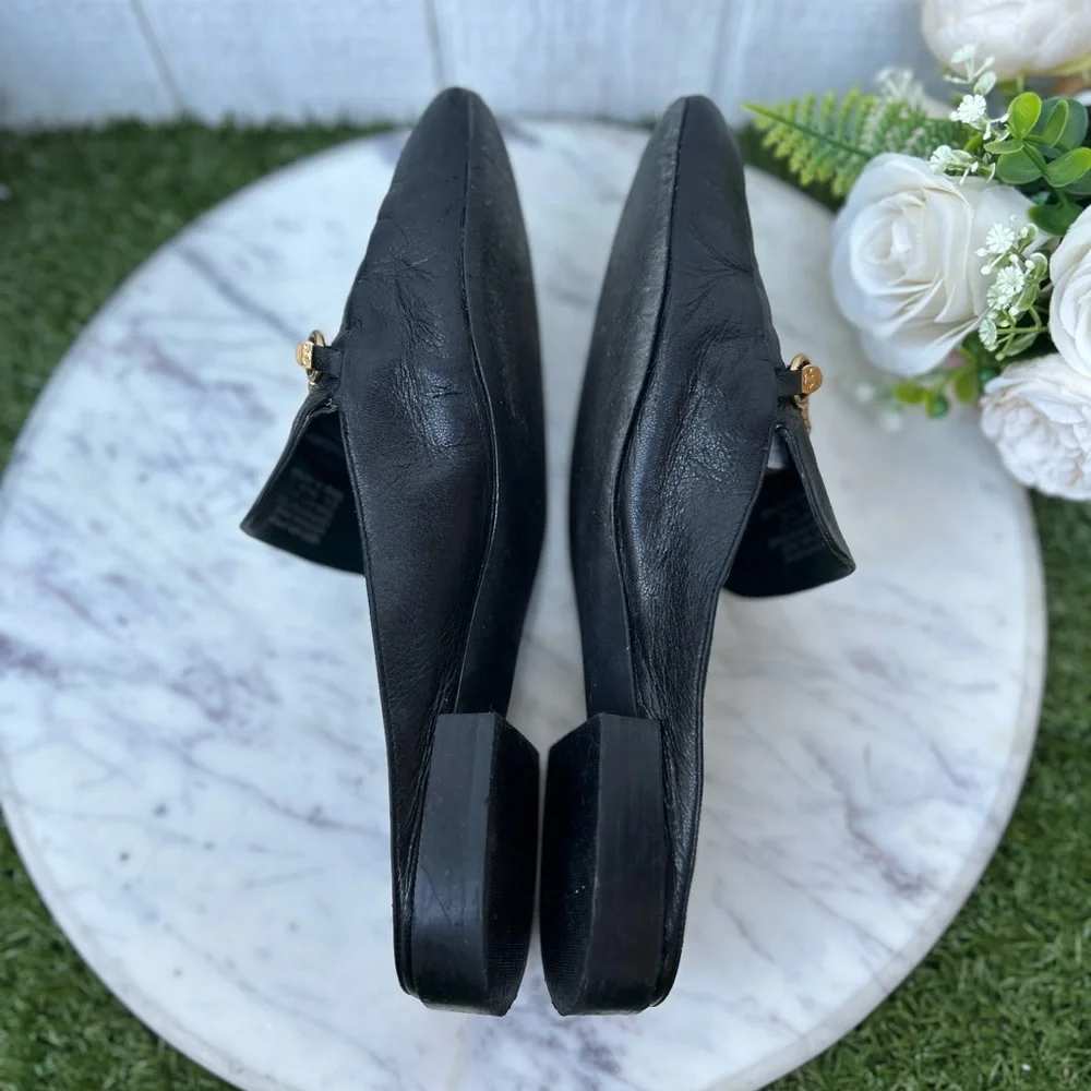 Tory Burch Jessa Backless Loafers Women  $298 Color: Perfect Black size 8.5